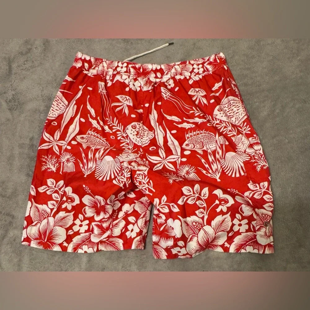 Polo Ralph Lauren mens Hoffman Palm Island Swim Trunks Size L -Limited Edition